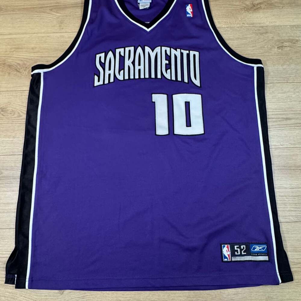 Authentic Sacramento Kings Mike bibby NBA Basketball Jersey Purple Size 52